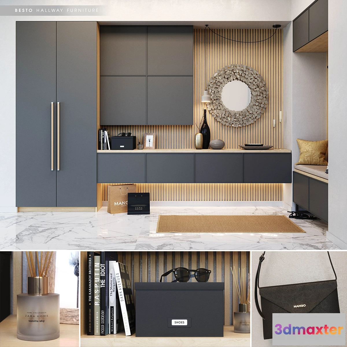 1334974 - IKEA_BESTA_hallway_2 3D Max