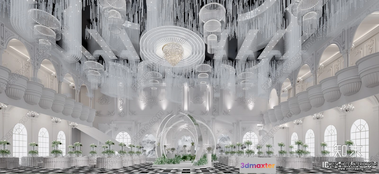 1364508 - Hotel - Hall - 3D Interior Scene - 3D Models - 003 3D Max