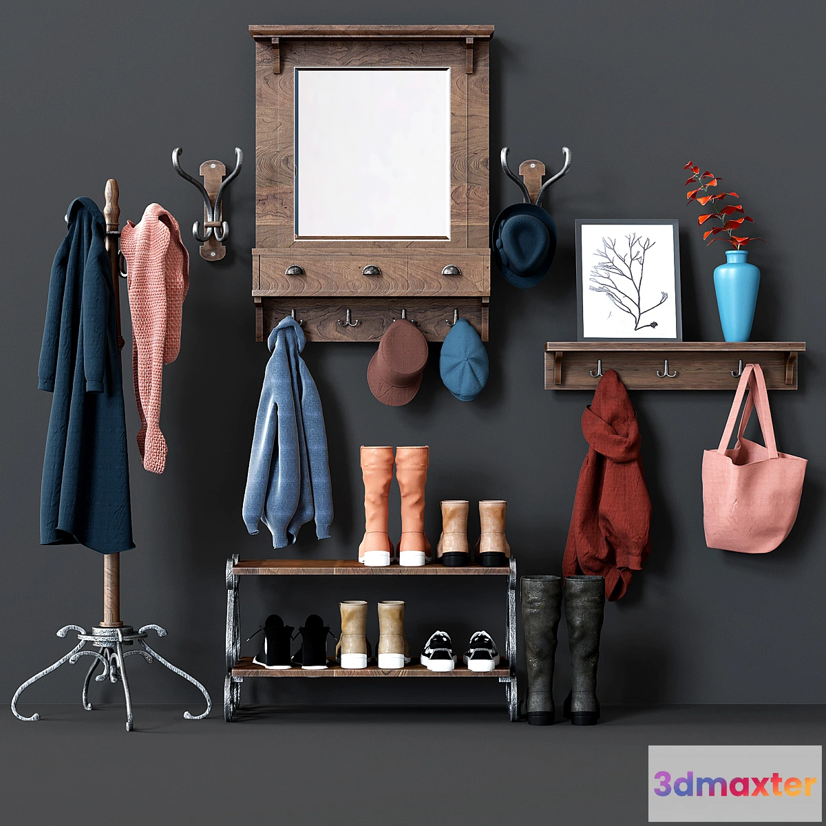 1397976 - Hall Pottery Barn MORAN COLLECTION 3D Max