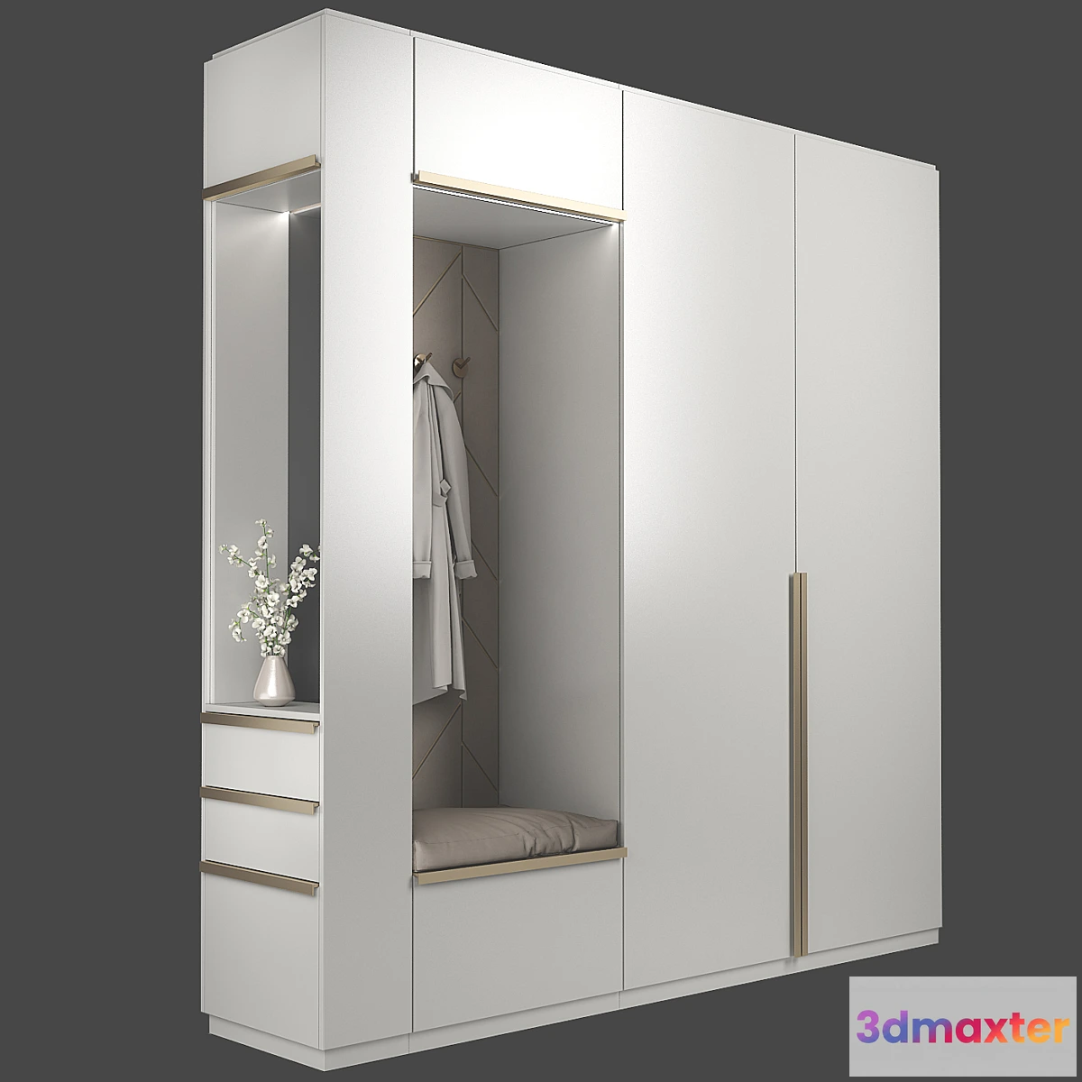 1403990 - Furniture composition for hallway 58 3D Max