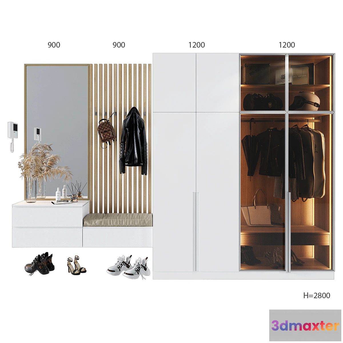 1406046 - Composition in the hallway_120 3D Max