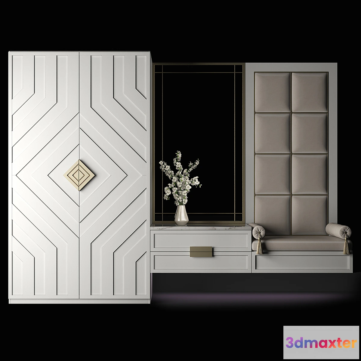 1430060 - Furniture composition for hallway 64 3D Max