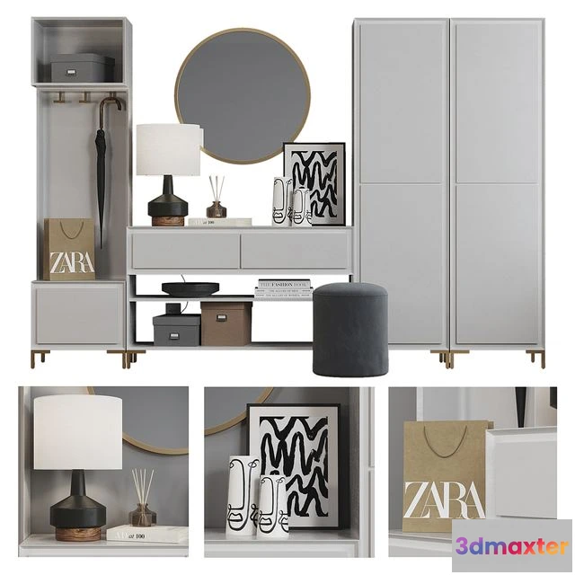 1545079 - West Elm Hallway Composition 4 3D Max