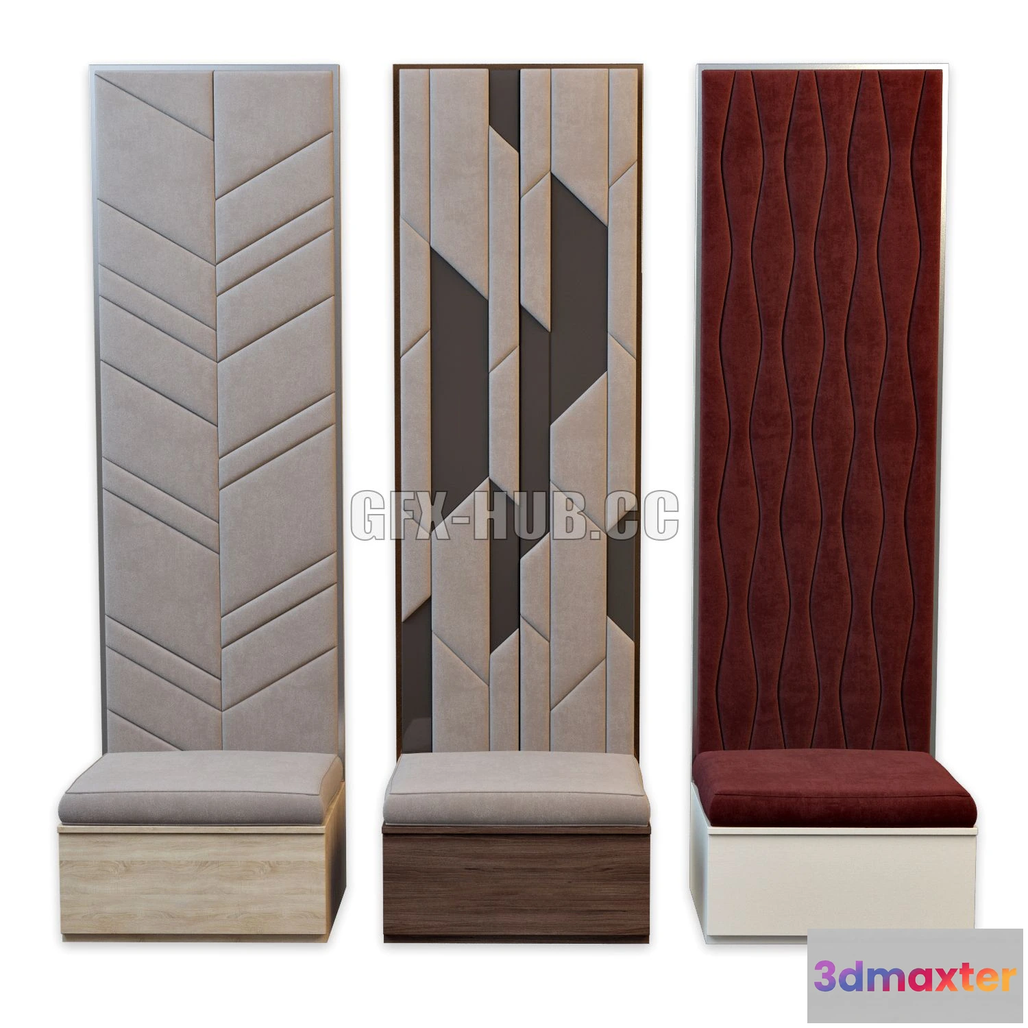 1547783 - Soft Panels With Seat 3D Max