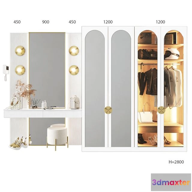 1550935 - Composition in the hallway_121 3D Max