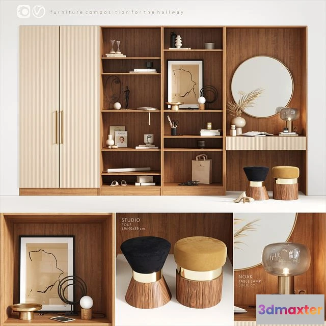 1553293 - Furniture composition for the hallway 3D Max