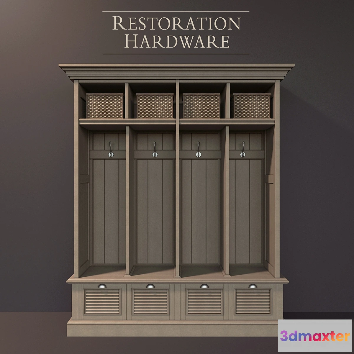 637893 - Wardrobe “RH SHUTTER 4-BIN ENTRY LOCKER”