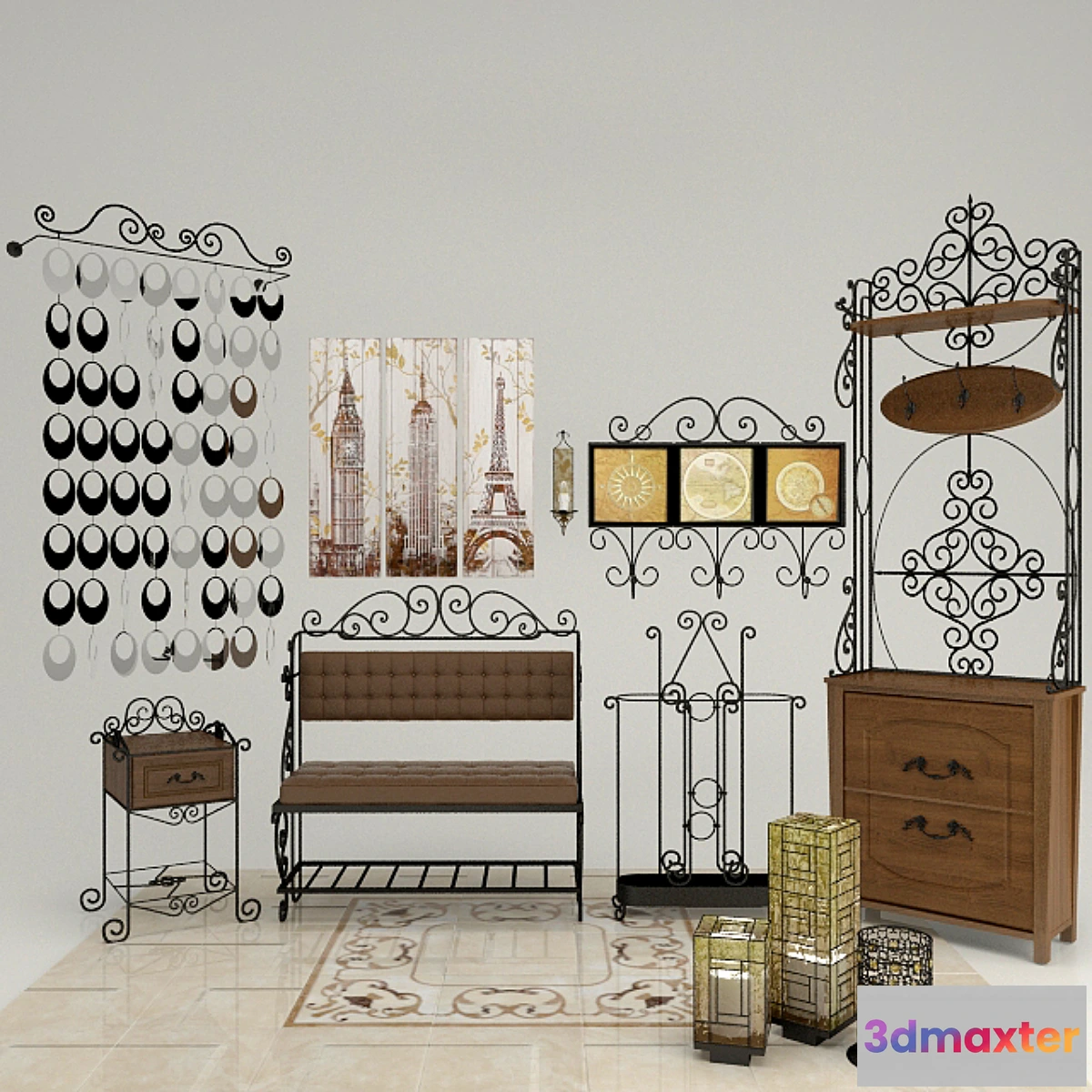 646407 - furniture collection with forged elements