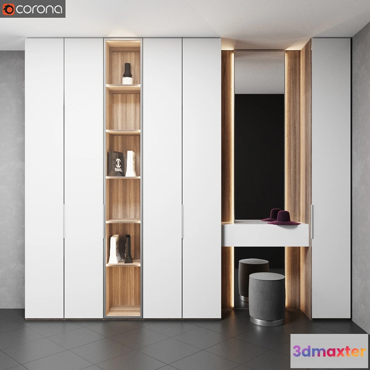 738505 - Hall Wardrobe OLIVIERI GLASS - No.2