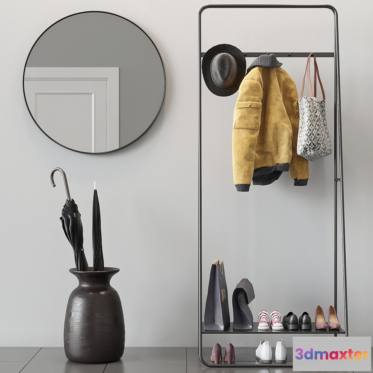 866105 - Cox & Cox Floor Standing Coat Rack - No.4