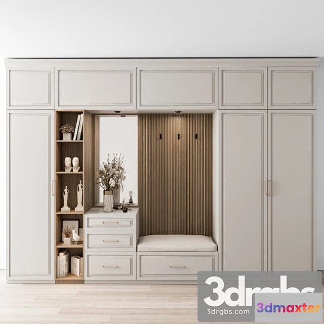 952108 - Hallway 19 White and Wood Set