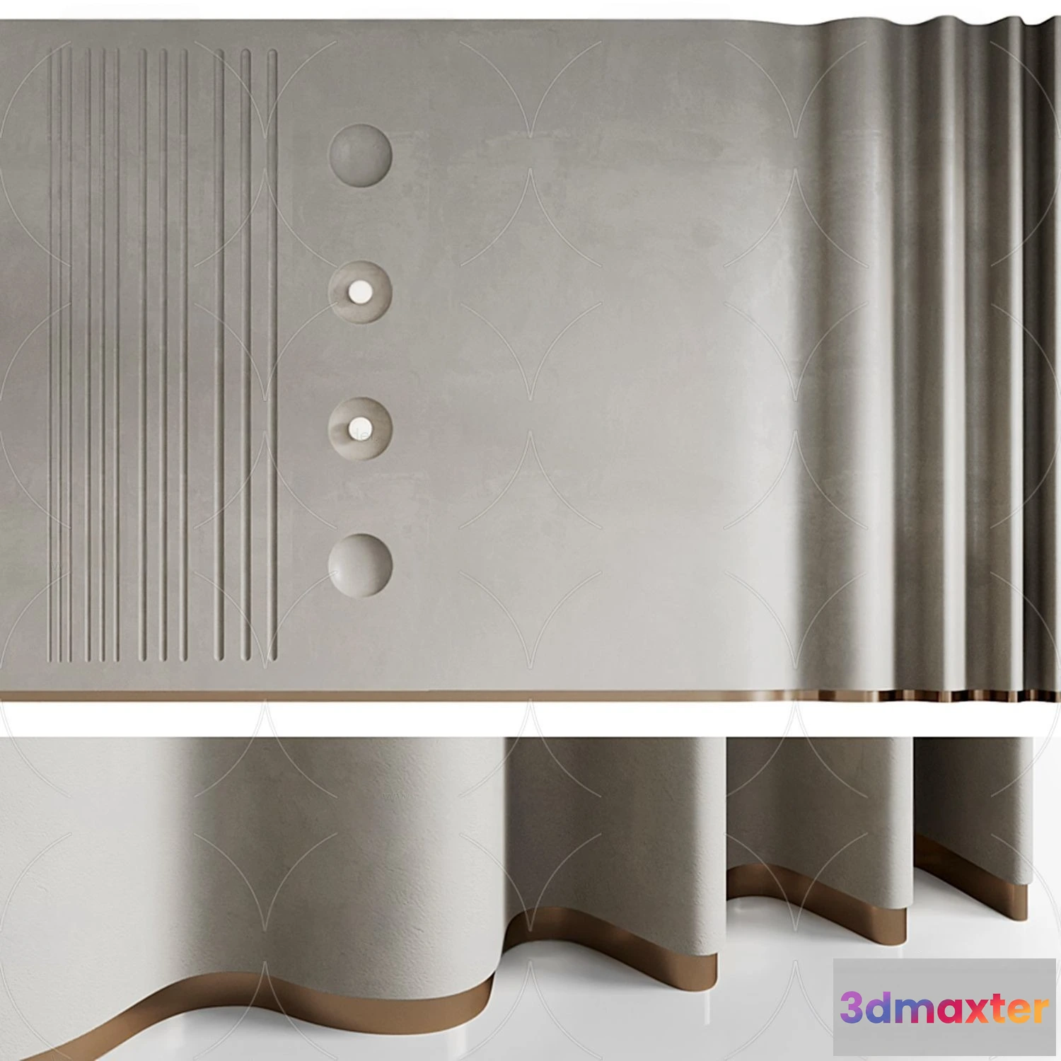 1686982 - Headboard for Bed 3D Models - 3DSKY - 005 - VRAY Render 3D Max