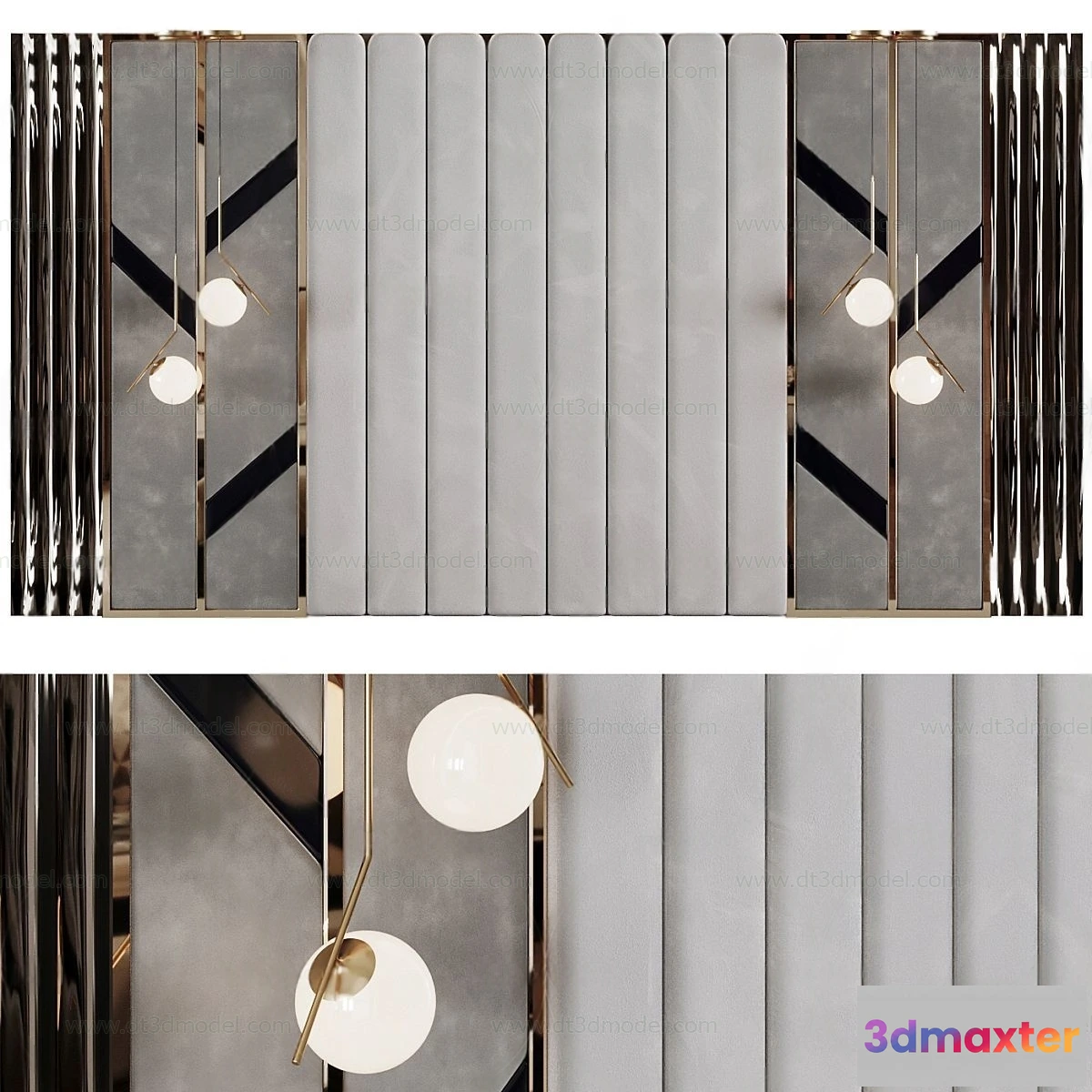 1687010 - Headboard for Bed 3D Models - 3DSKY - 019 - CORONA Render 3D Max