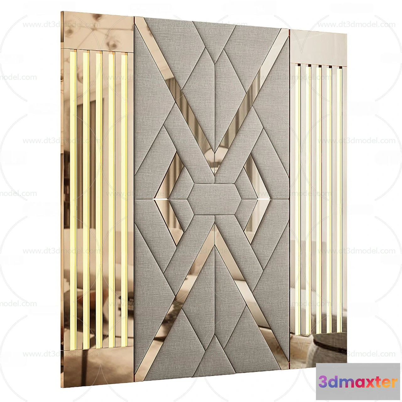 1687024 - Headboard for Bed 3D Models - 3DSKY - 026 - VRAY Render 3D Max