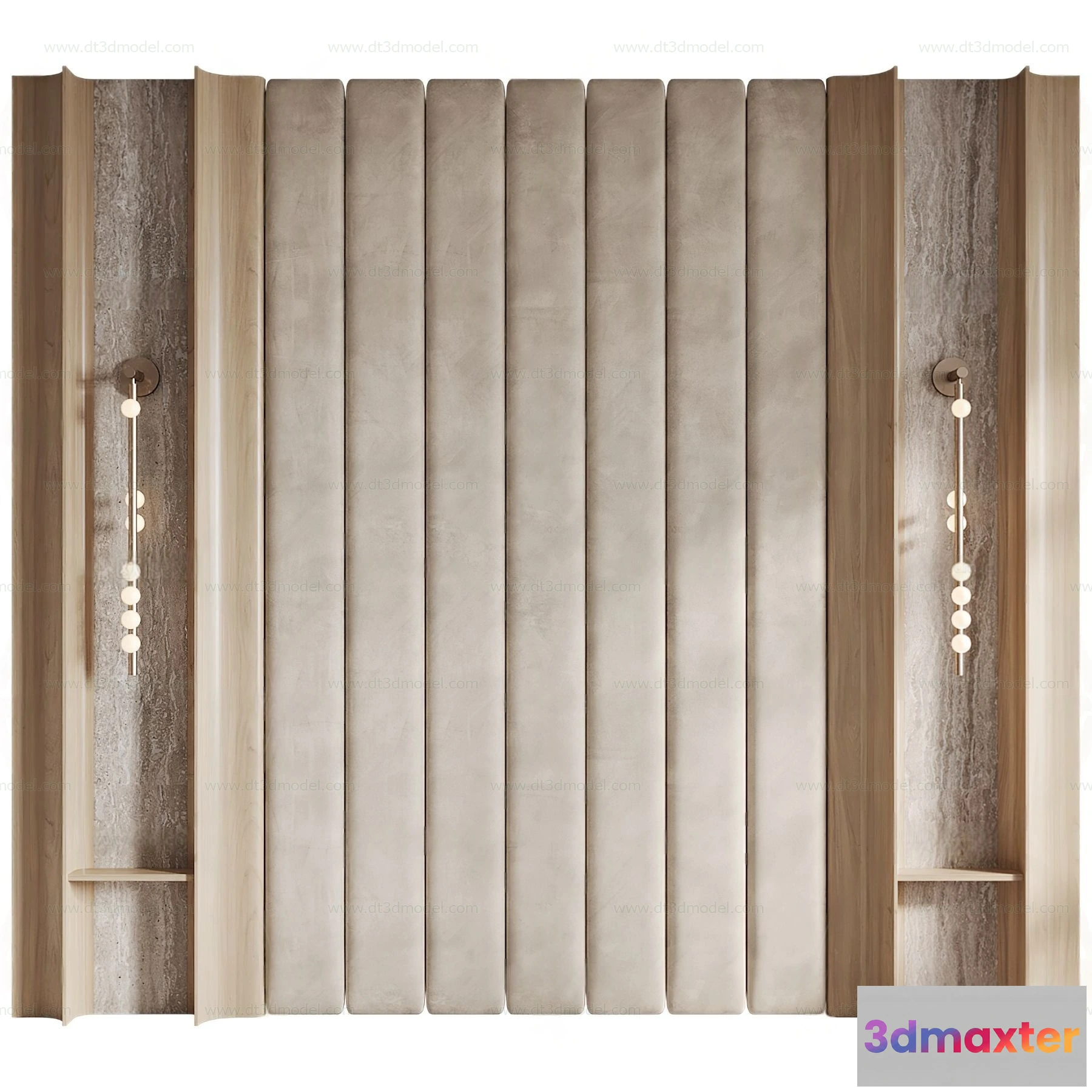 1687034 - Headboard for Bed 3D Models - 3DSKY - 031 - CORONA Render 3D Max