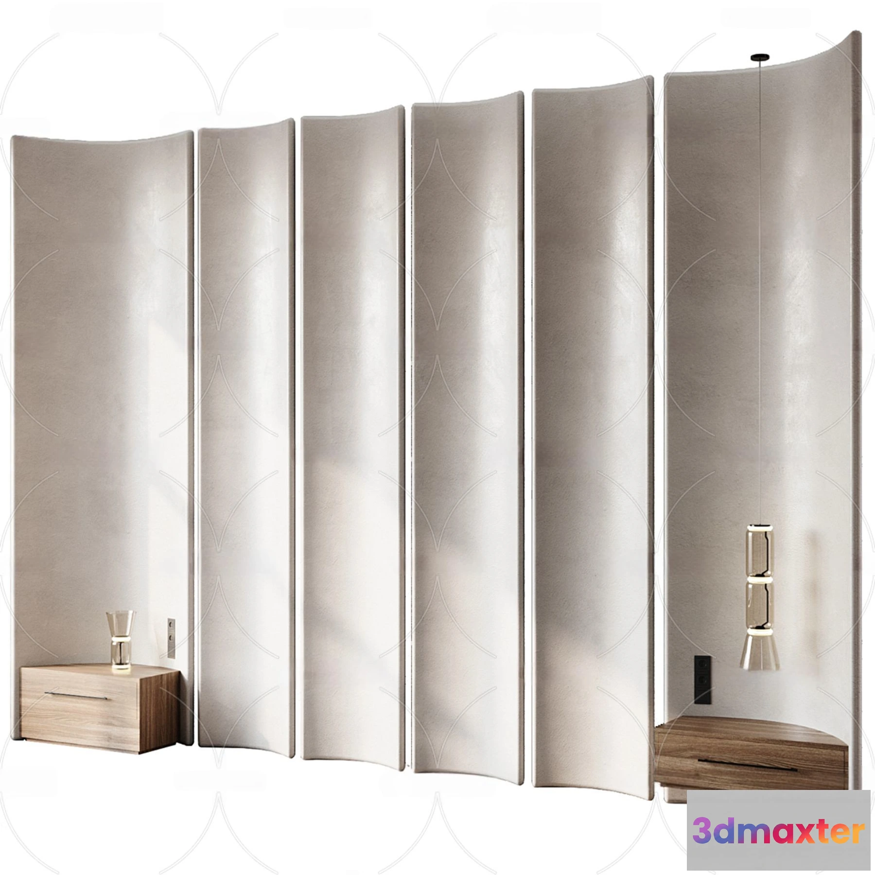 1687040 - Headboard for Bed 3D Models - 3DSKY - 034 - VRAY Render 3D Max