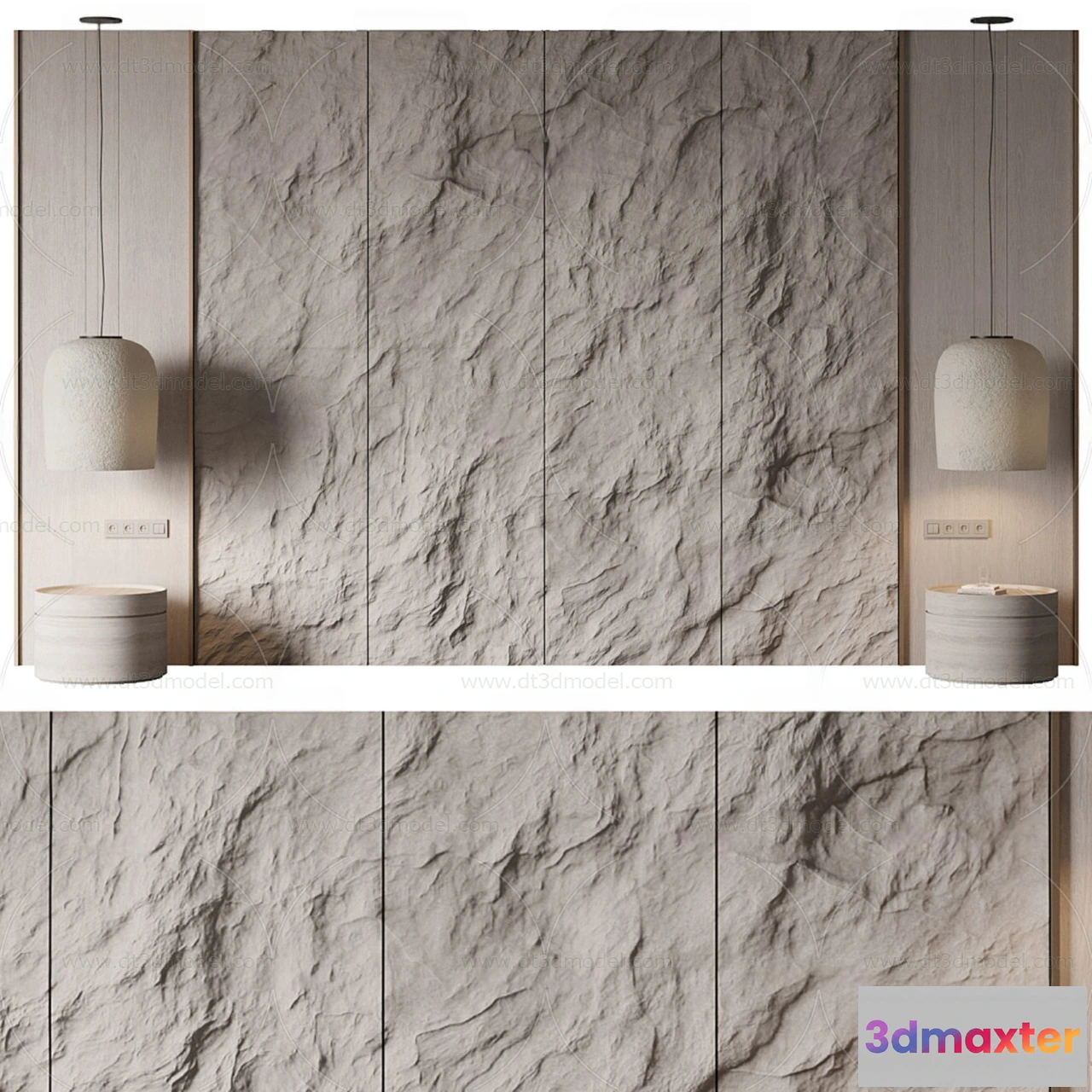 1687052 - Headboard for Bed 3D Models - 3DSKY - 040 - VRAY Render 3D Max