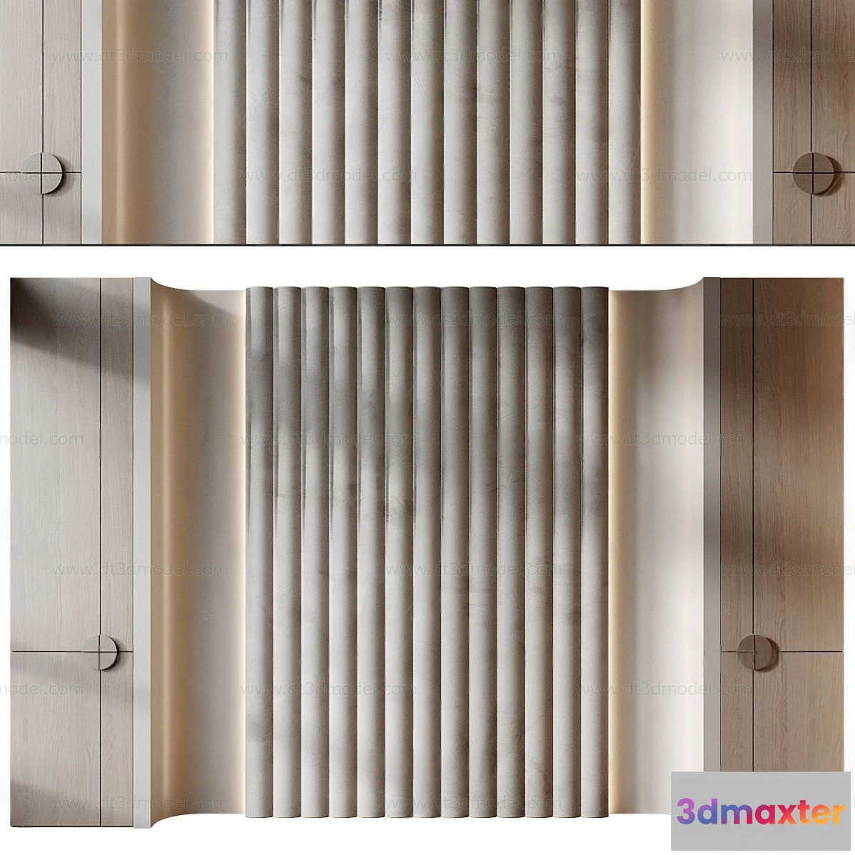 1687066 - Headboard for Bed 3D Models - 3DSKY - 047 - VRAY Render 3D Max