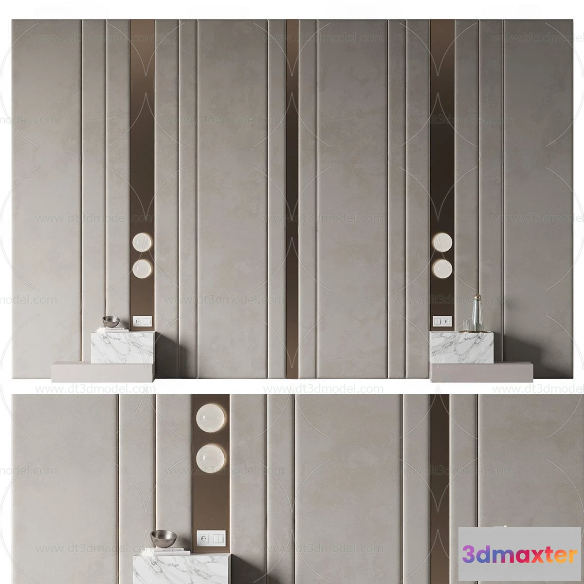 1687080 - Headboard for Bed 3D Models - 3DSKY - 054 - CORONA Render 3D Max