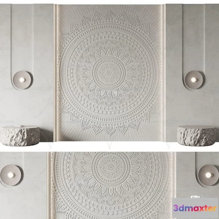 1687090 - Headboard for Bed 3D Models - 3DSKY - 059 - VRAY Render 3D Max