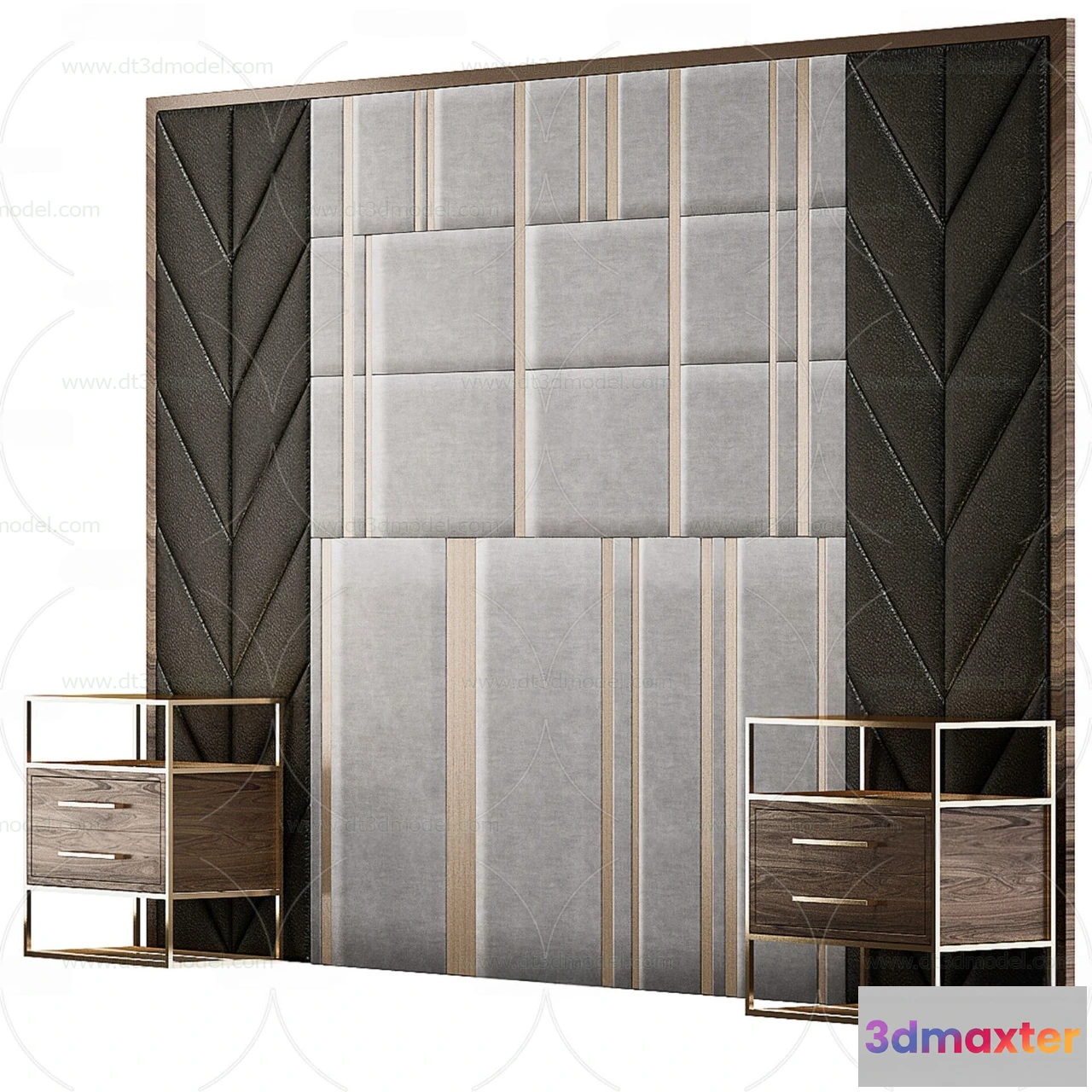 1687096 - Headboard for Bed 3D Models - 3DSKY - 062 - VRAY Render 3D Max