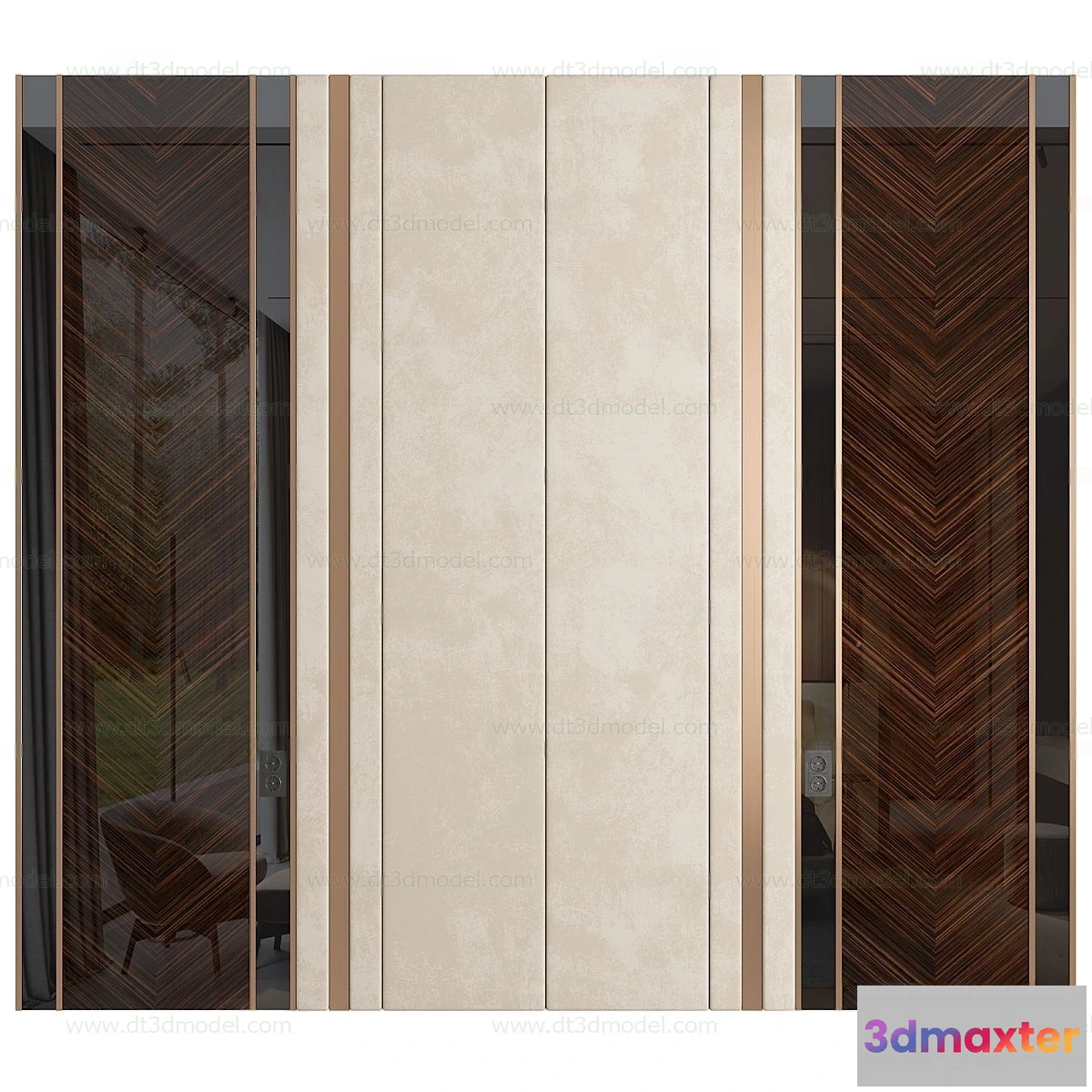 1687240 - Headboard for Bed 3D Models - 3DSKY - 134 - VRAY Render 3D Max