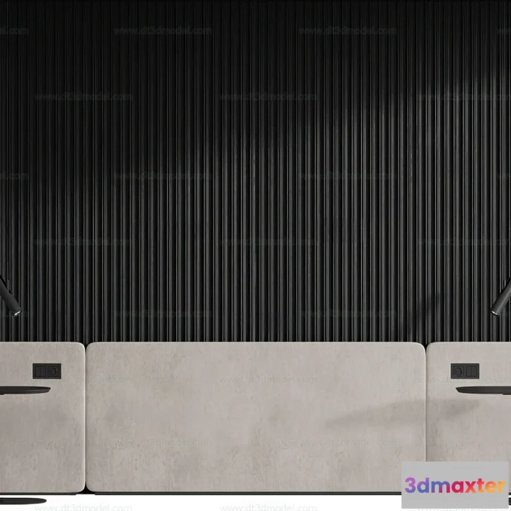 1687358 - Headboard for Bed 3D Models - 3DSKY - 193 - VRAY Render 3D Max