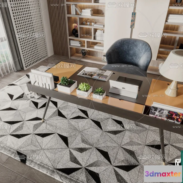 1381697 - Desk 3D Model for Office - Furniture and Interior Design - 044 3D Max