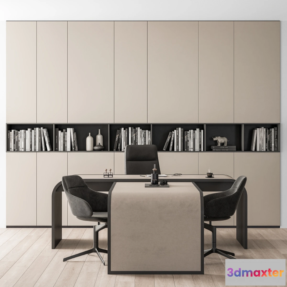 542011 - Office Furniture Boss Desk Cream - Manager Set Table 43