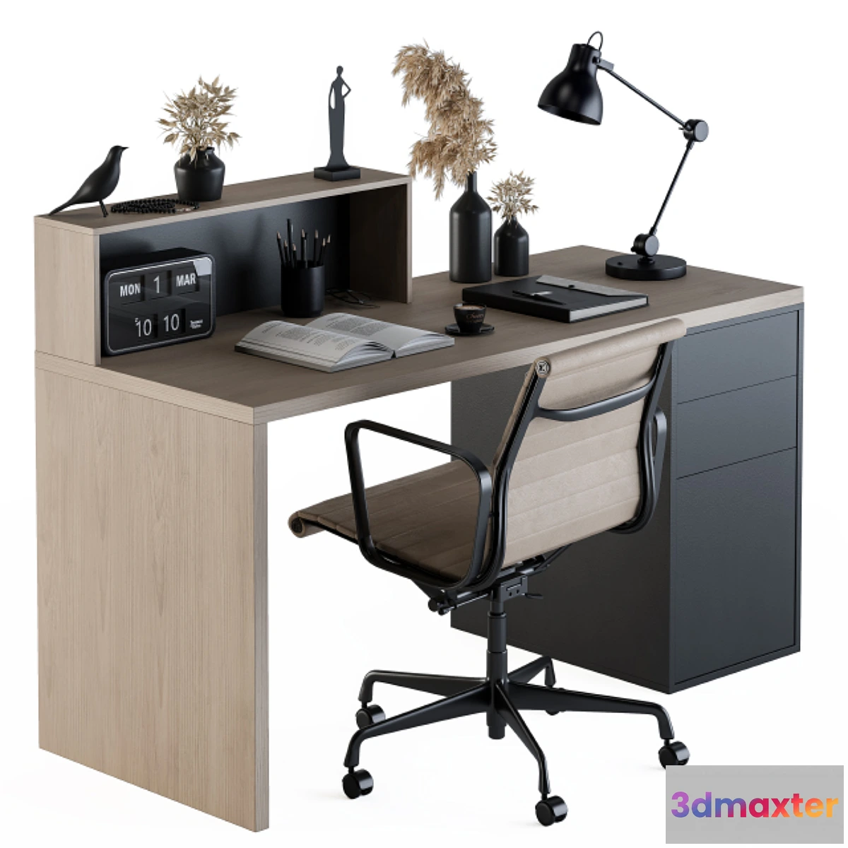 556509 - Work Table with Dried Plants - Set 82
