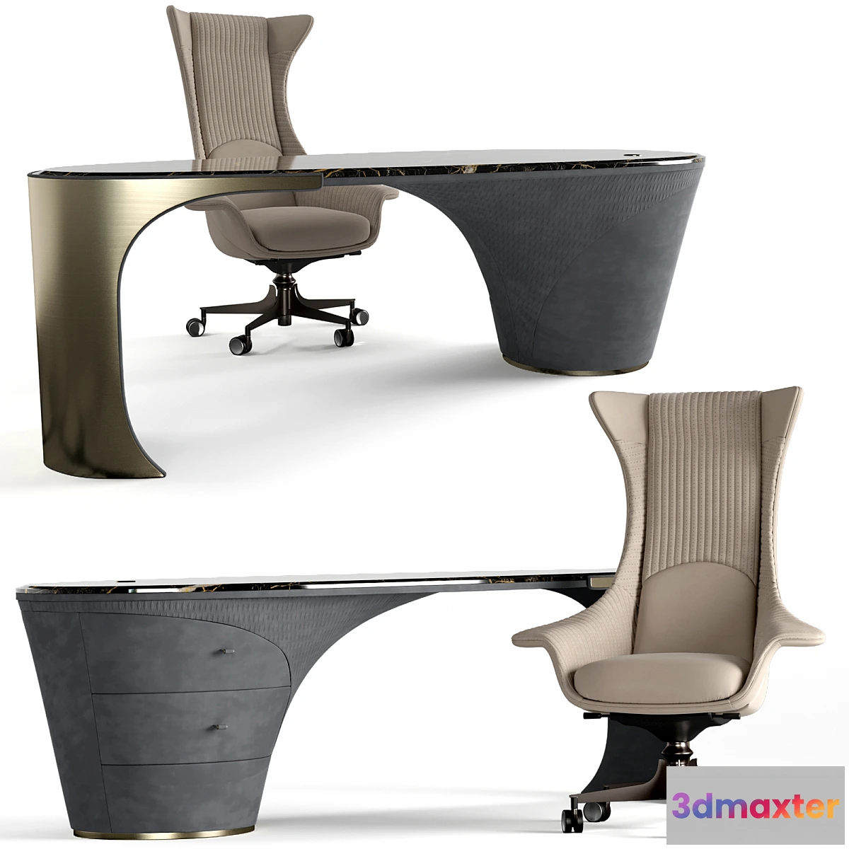 728136 - Visionnaire Planet armchair Jet desk - No.2
