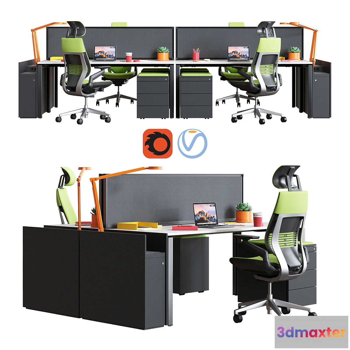 737987 - Steelcase - Office Table FrameOne Work Space - No.2
