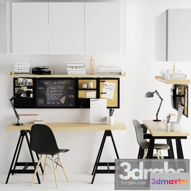 953818 - Work Desk With Decor