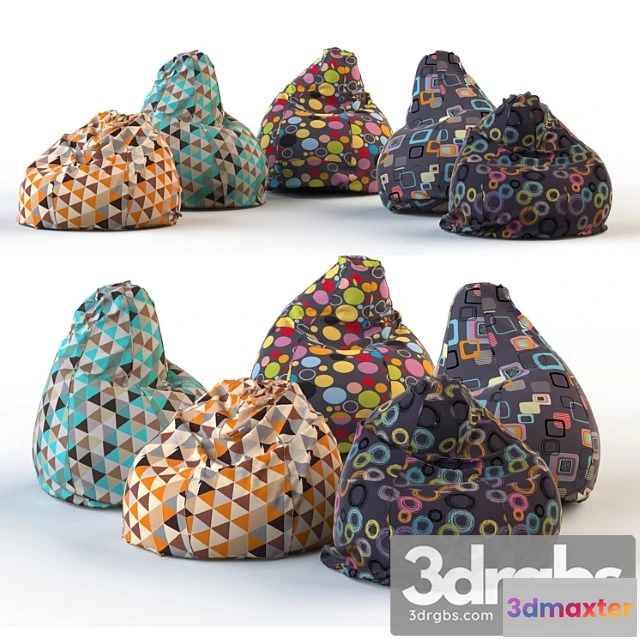 1031892 - Armchair bag with bright print (set of 5 pieces)