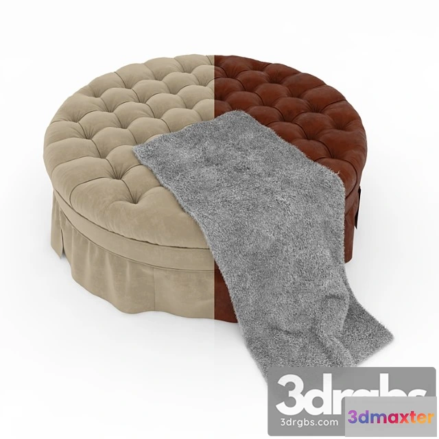1032636 - Round capitone ottoman