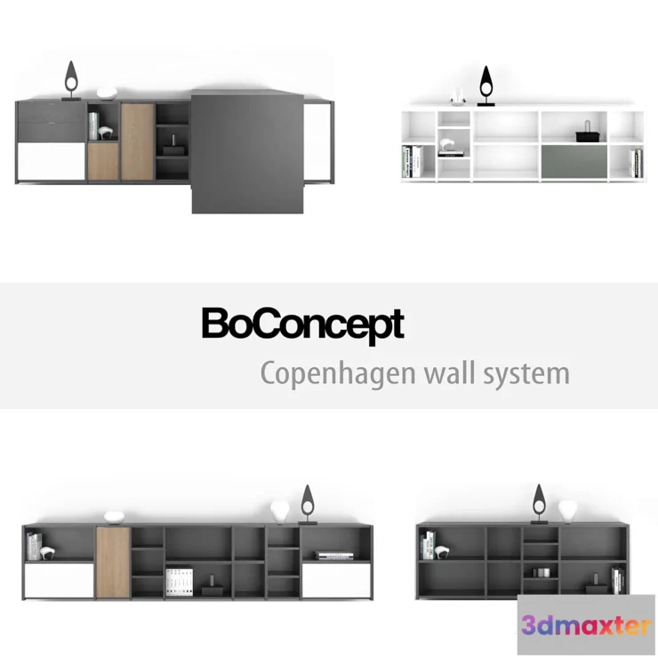 1421578 - BoConcept Copenhagen wall system  set 8 3D Max