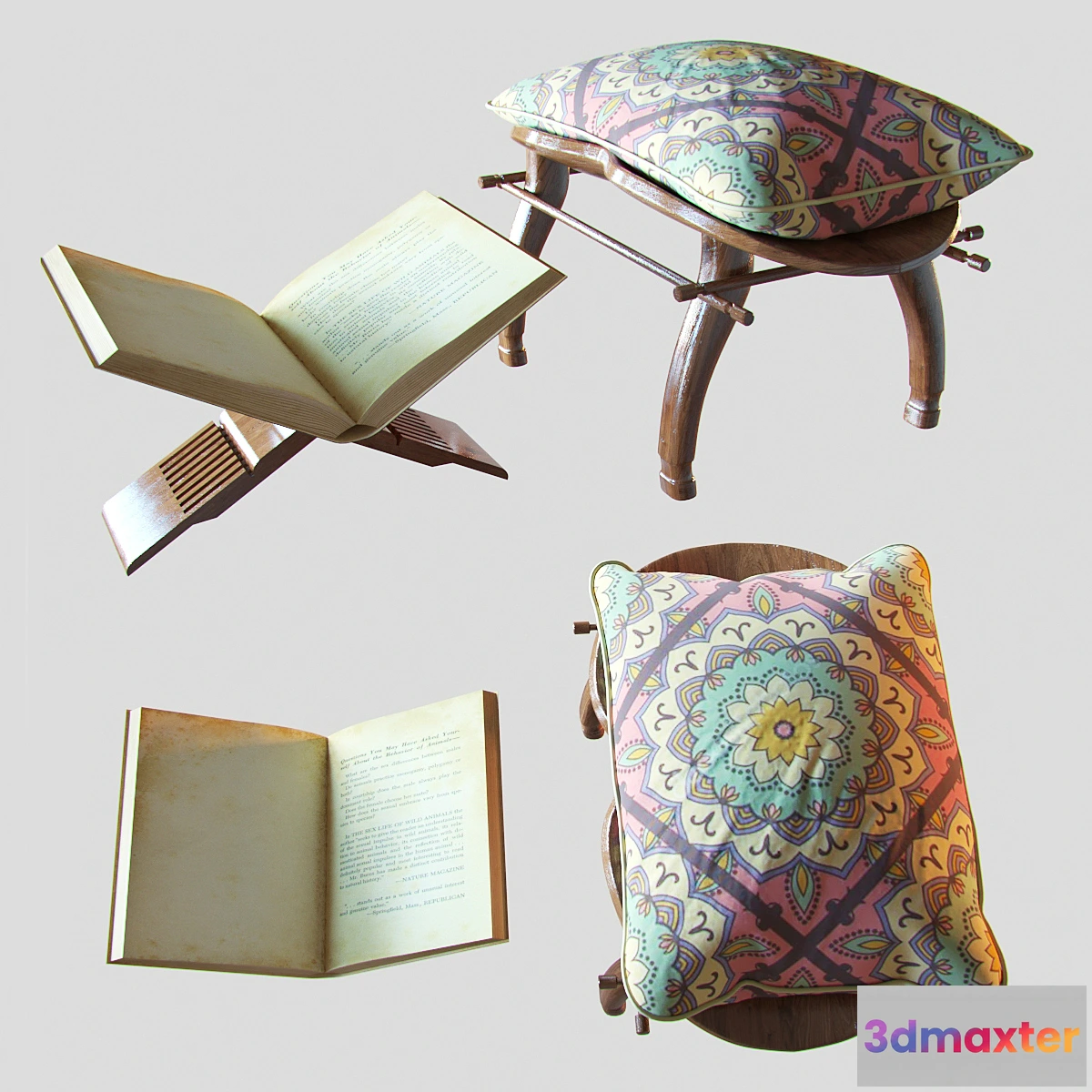 1424372 - Stool + Book Stand 3D Max