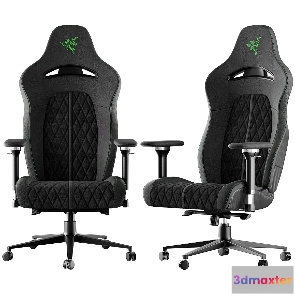 1431458 - Razer Enki Pro Black_Green 3D Max