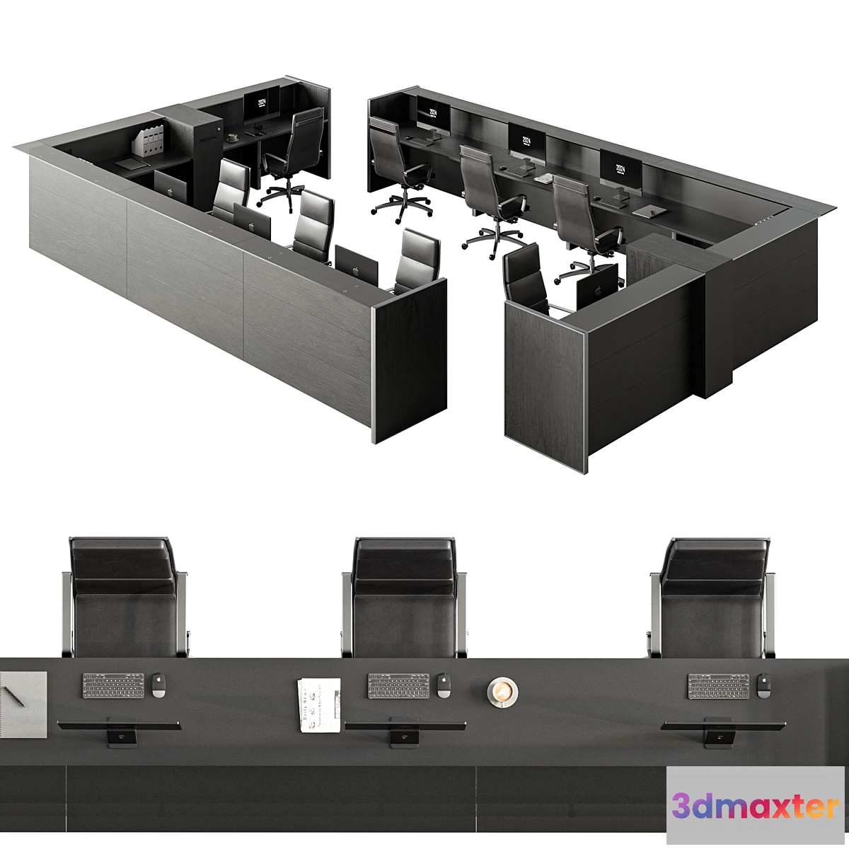 1473786 - Reception-Work Station Desk Set.3 3D Max