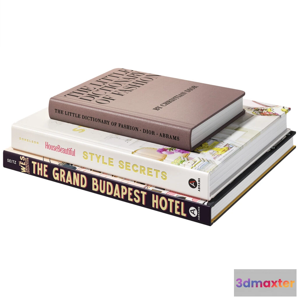 1516200 - Abrams Coffee Table Books Collection by Abrams 3D Max