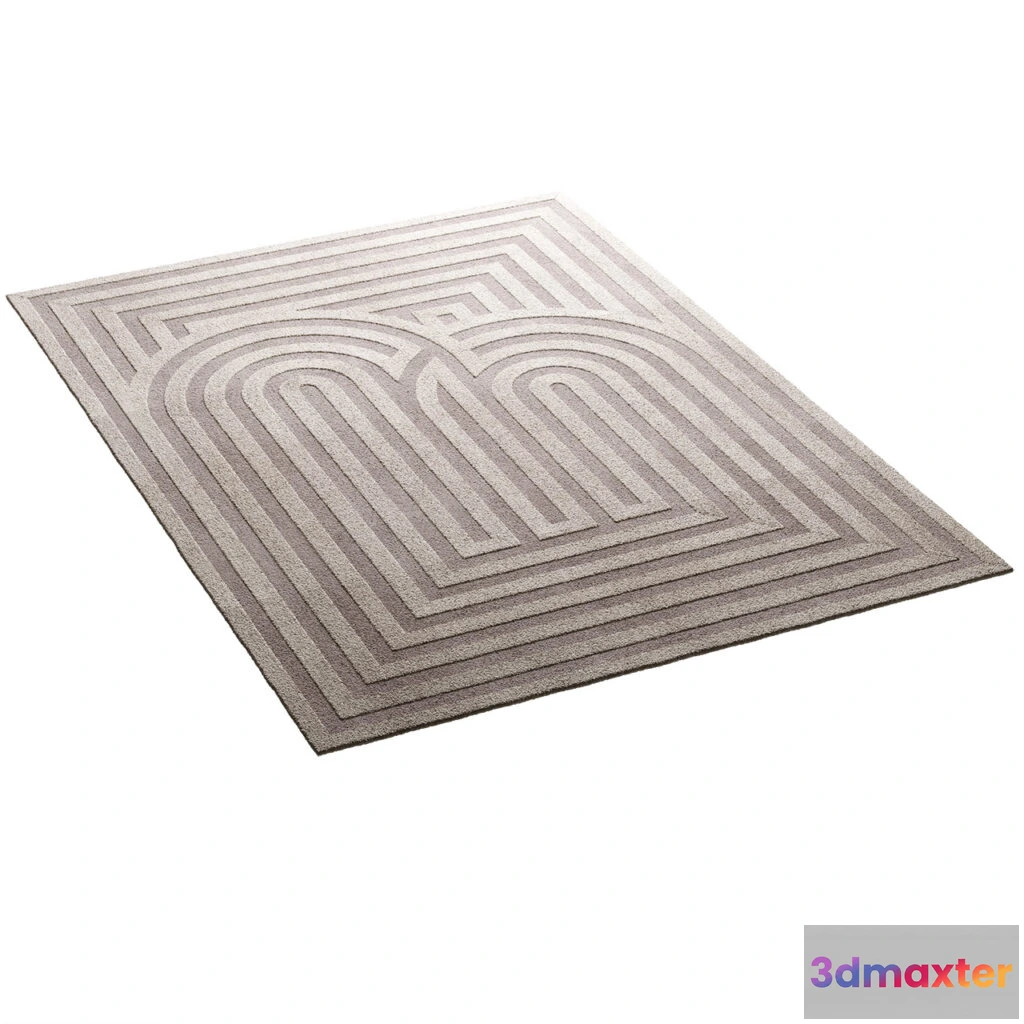1516438 - Classic Beige Rectangular Rug by Feyyn 3D Max