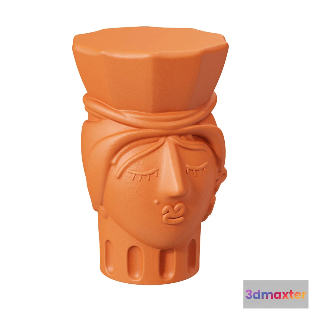 1517322 - Terracotta Testa Di Moro Woman Stool by Seletti 3D Max