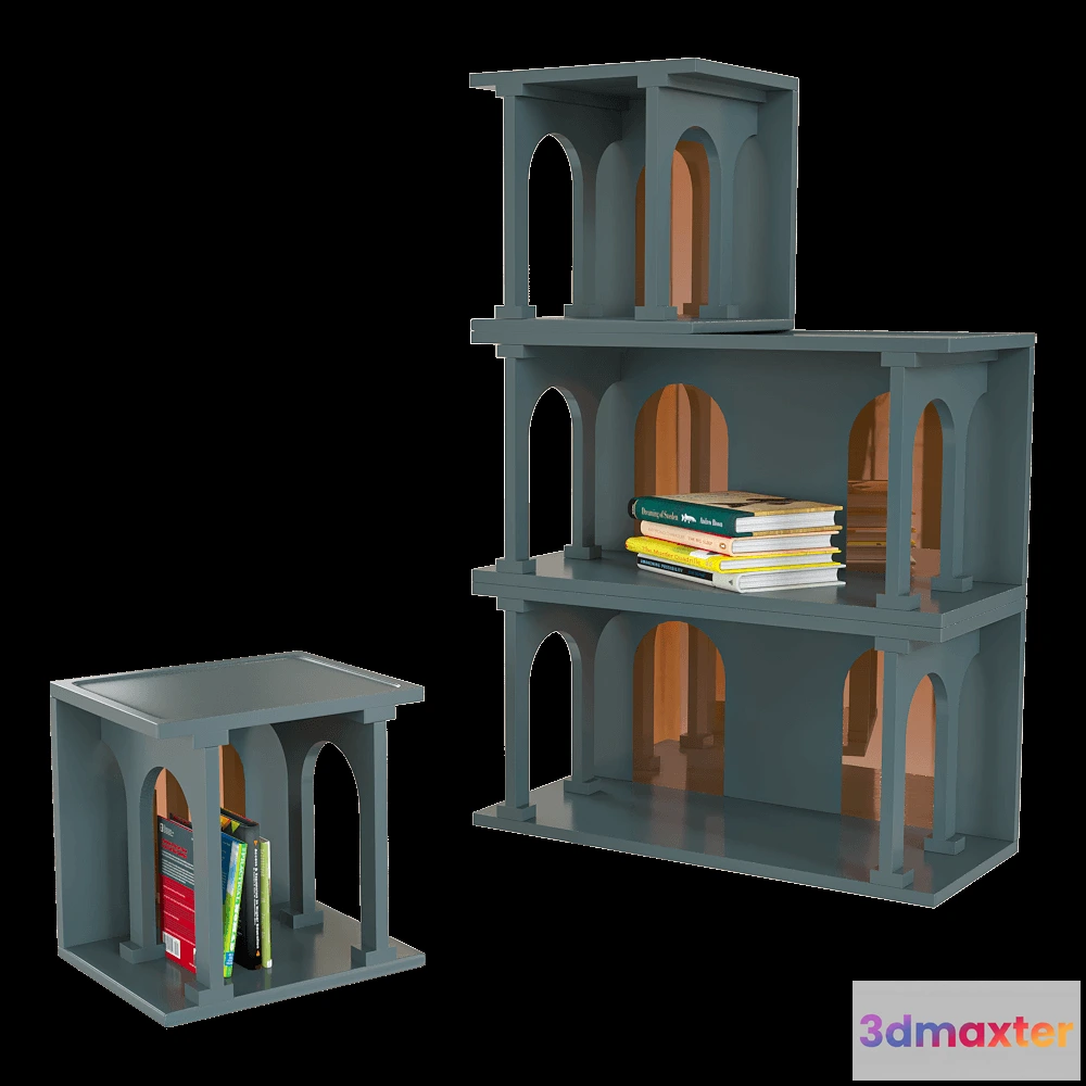 1624228 - SELETTI - Modular bookcase Renaissance 3D Max