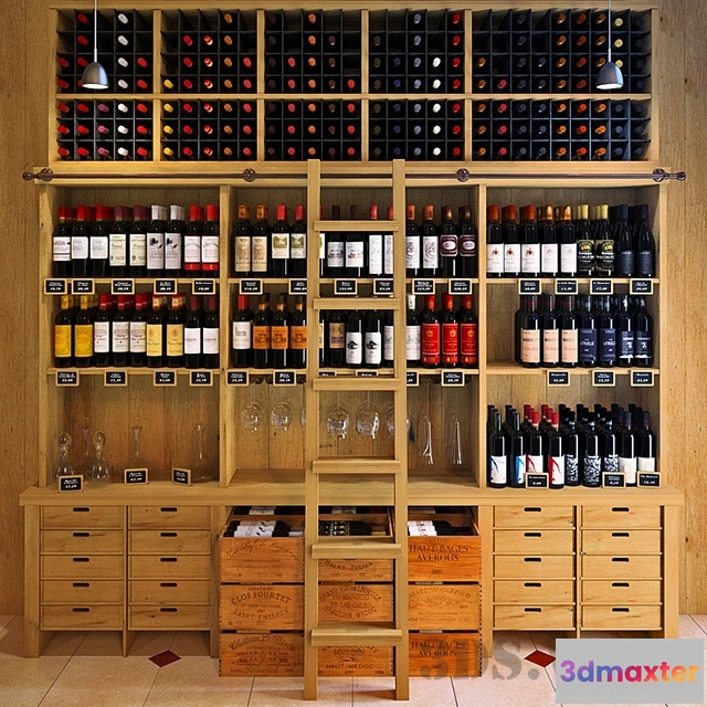 1625698 - furniture - Showcase For Wine Boutique 3D Max