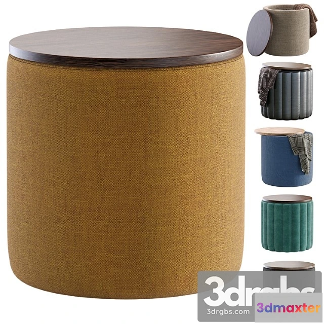 1032810 - Aris pouf textile yellow