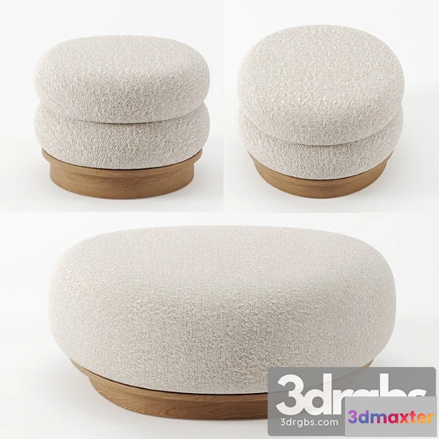 1033280 - Split ottomann and pouf by emmanuelle simon