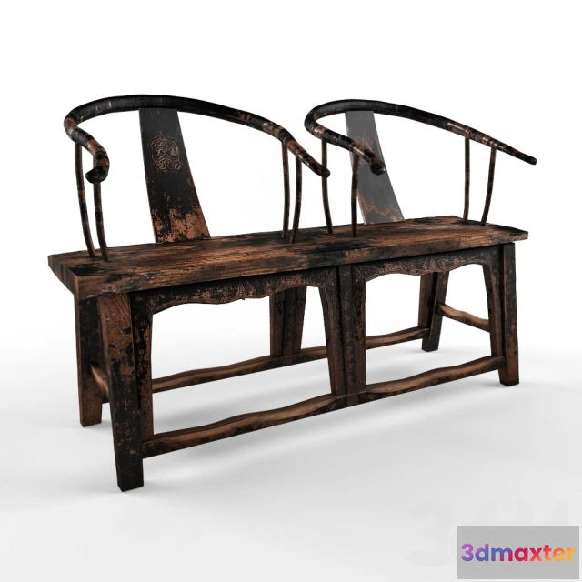 1104588 - Скамья Antique Rustic Elm Wood Bench - 238145