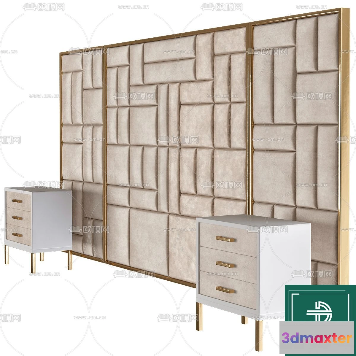 1220512 - Headboard - Bedboard - Modern 3D Models - 028