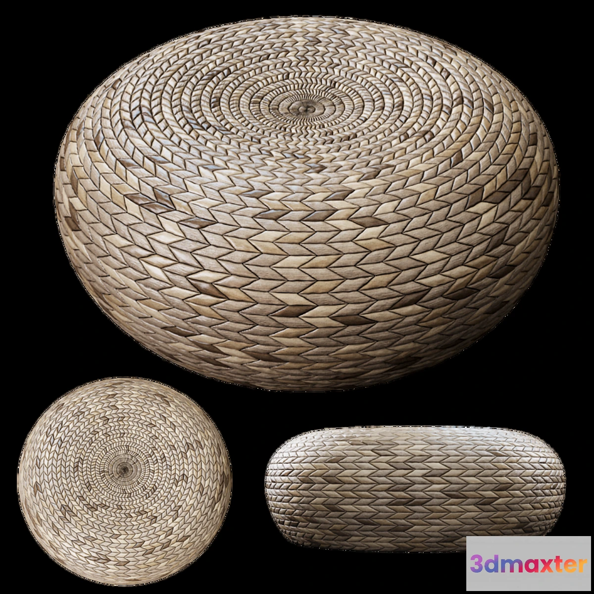 1267476 - Wicker ottoman 3D Max