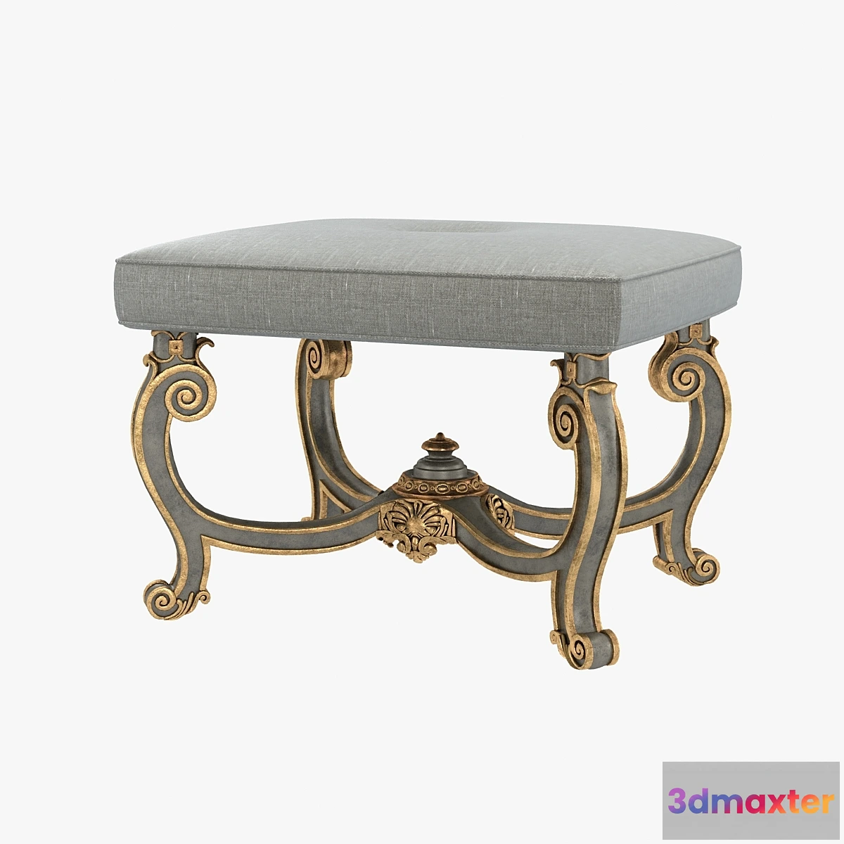1278466 - Baroque Style Carved Bench 3D Max